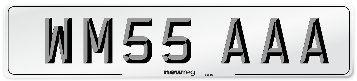 WM55 AAA Number Plate from New Reg